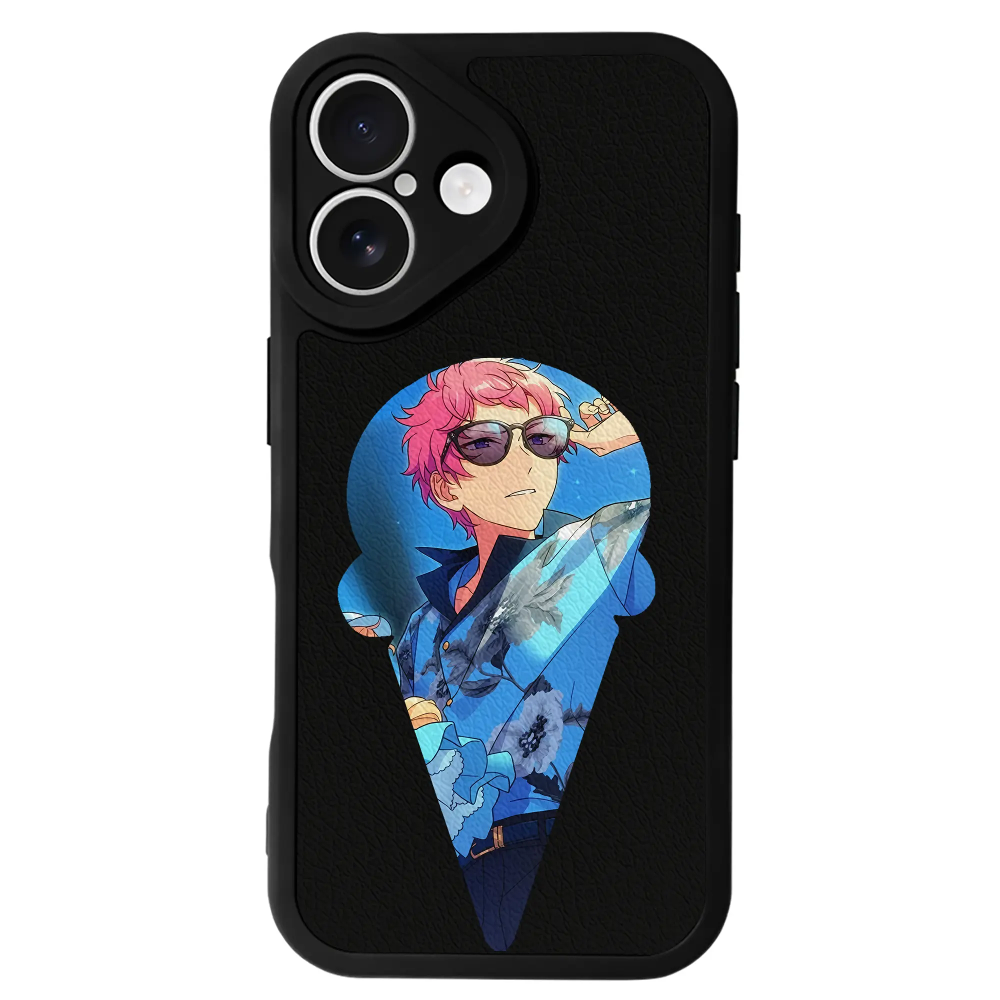 あんさん ぶる グッズ Valkyrie 斎宮宗 - IPhone 16シリーズ対応 ・ シリコンスマホケース ・ レザー調 ・ 高精度フィット ・ 耐衝撃 ・ ワイヤレス充電対応 ・ 精密カット